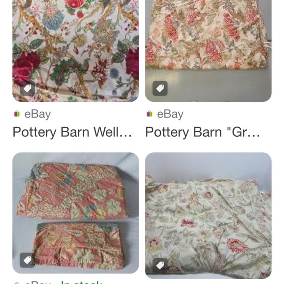 Pottery Barn Wells Palampore Linen/Cotton Duvet Cover Ivory King 2007 5 pillow - Picture 2 of 11